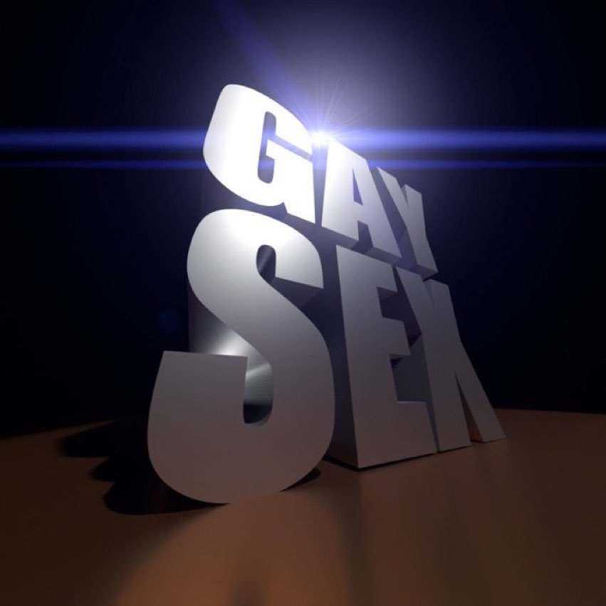 Huge 3D render of the words "gay sex"